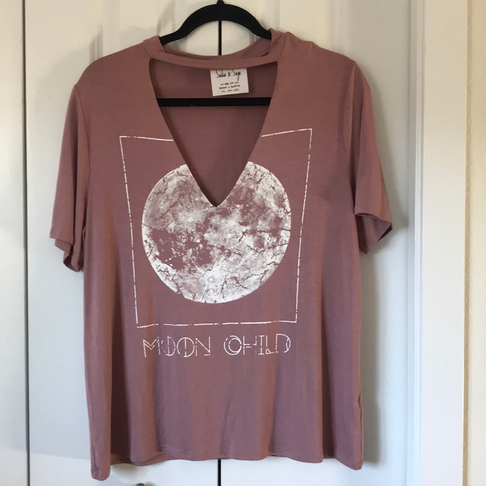 Moon Child Choker Tee